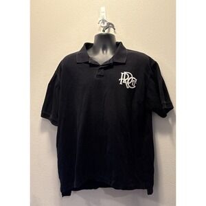 Vintage Rocawear Denim Company‎ 2XL Black Urban Street Wear Casual Polo Shirt